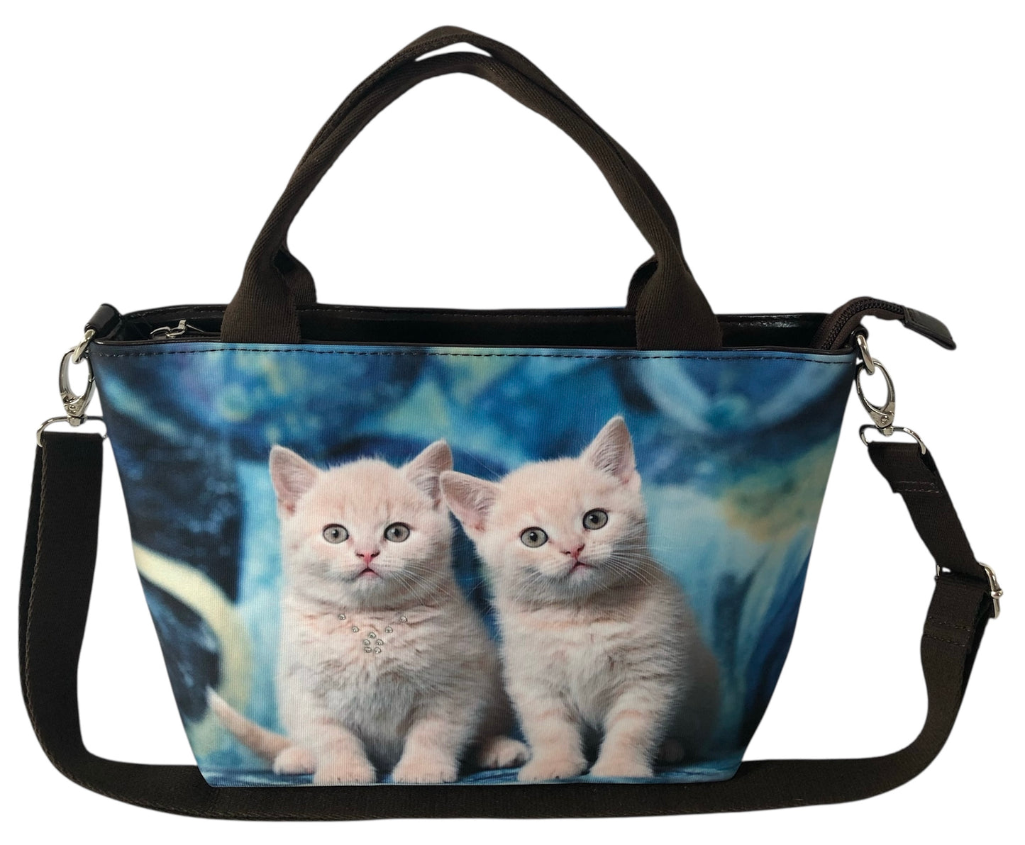 Handtas Lynn Poes Kittens Blauw C62