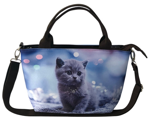 Handtas Lynn Poes Kitten Blauw C20